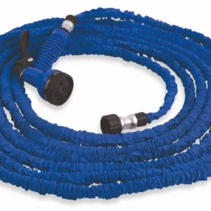 Tubo Pompa Canna dell'Acqua Estensibile 30 mt con Pistola Soriani Gardenlike Blu