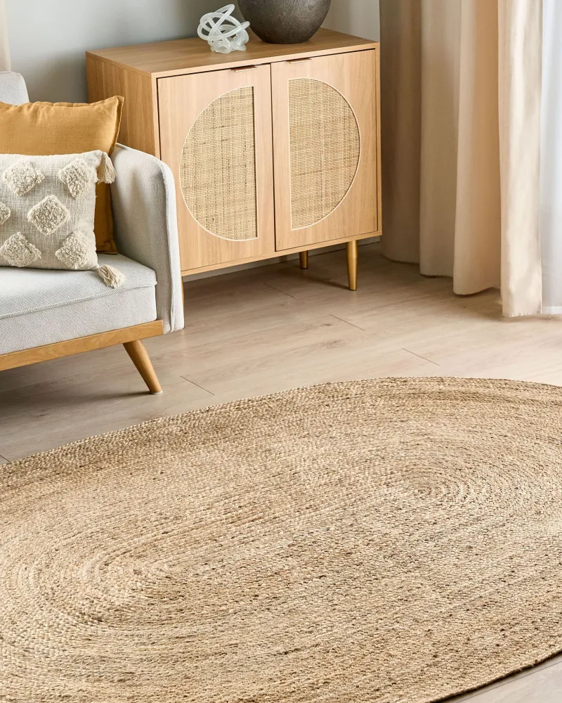 Tappeto iuta crema 160 x 230 cm DEMIRCI