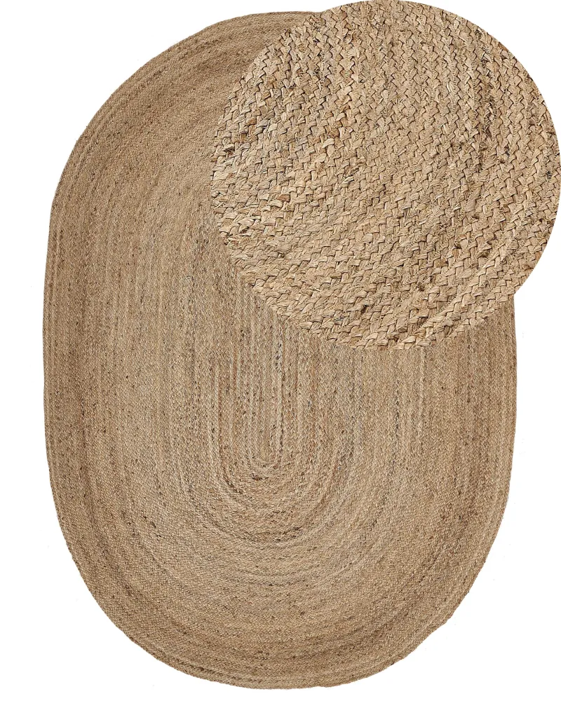 Tappeto iuta crema 160 x 230 cm DEMIRCI