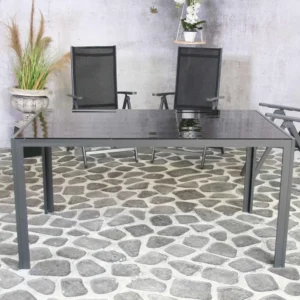 SALDI - Tavolo da giardino Palermo 150 cm - Nero