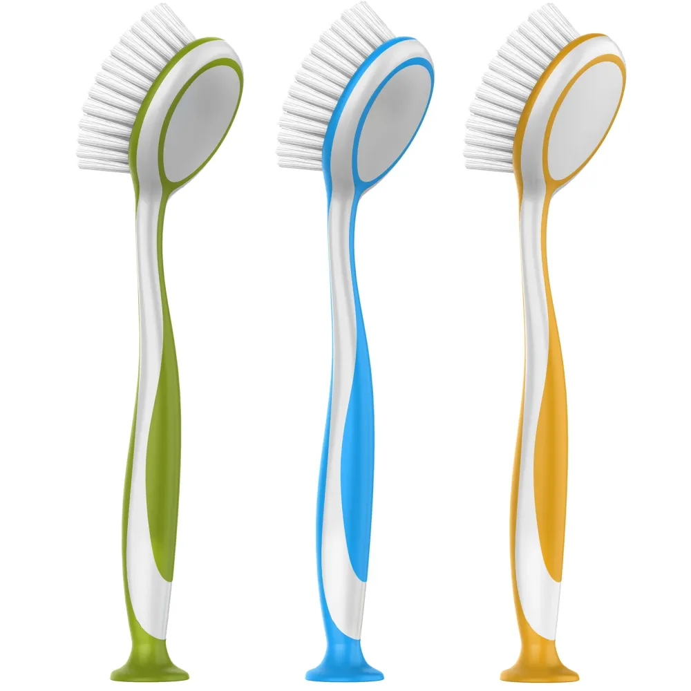 MR.SIGA Round Dish Brush, Pack 3