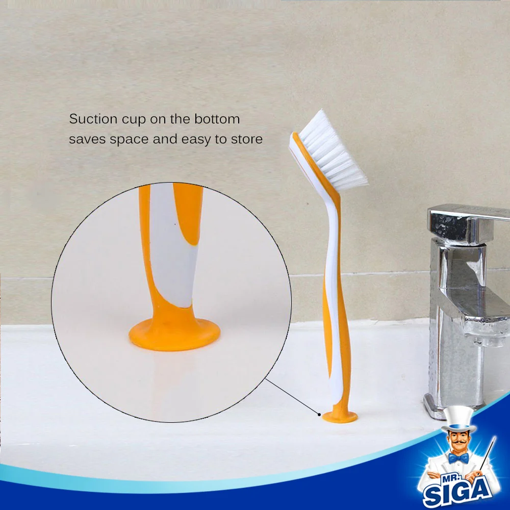 MR.SIGA Round Dish Brush, Pack 3