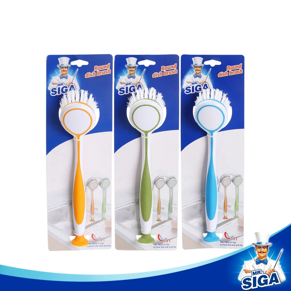 MR.SIGA Round Dish Brush, Pack 3