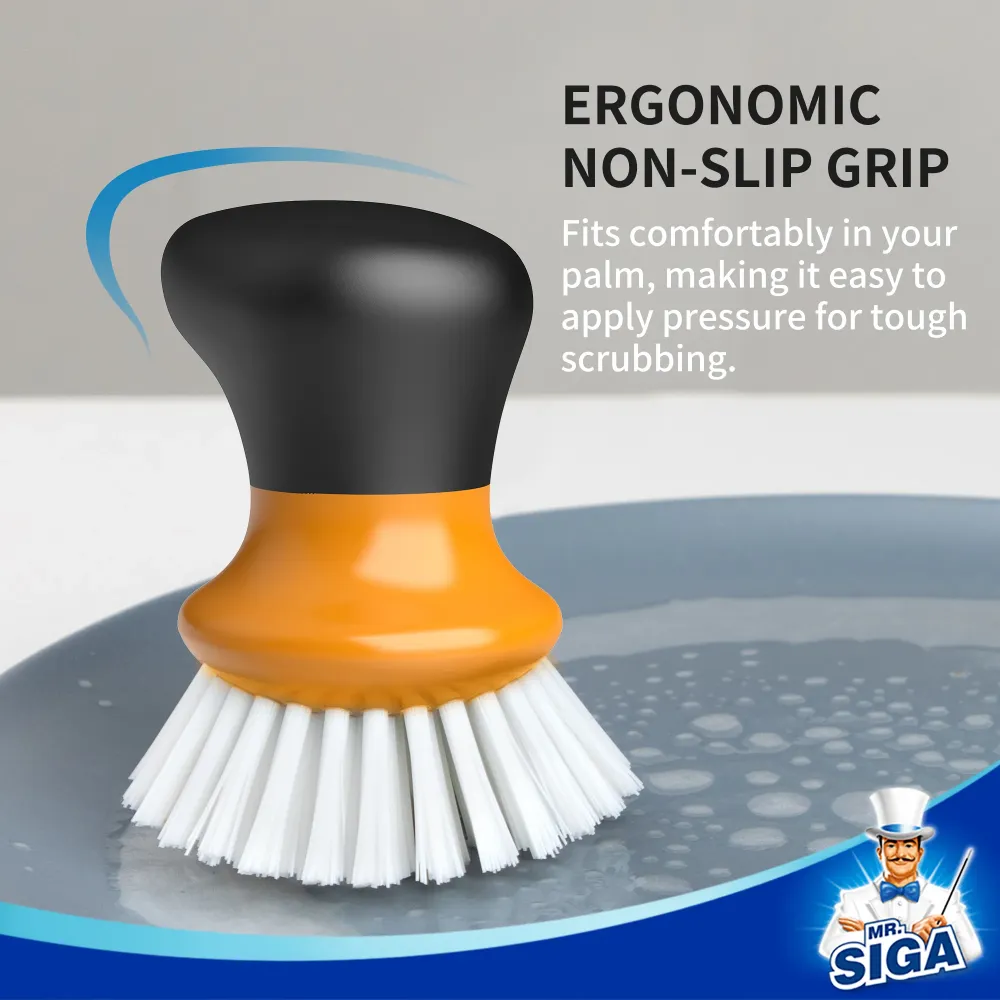 Mr.siga Small Dish Brush 2pcs - Orange