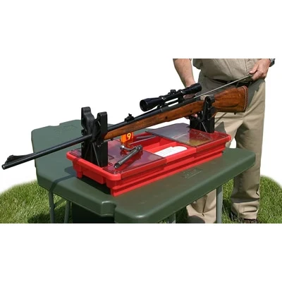 Centro di manutenzione e pulizia fucili portatile, rosso