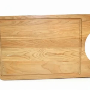 Tagliere Legno 33x21cm Scanalatura Manico Ferro Alpina