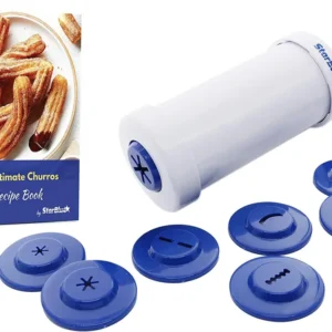 StarBlue - Churrera, Macchina per Churros con Ebook di Ricette Omaggio; Strumento Facile per Preparare Churros 8 Forme Div...