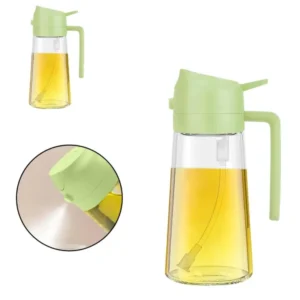 Oliera Spray 470 ml Vetro con Dosatore - Accessorio Cucina per Olio, Aceto e Salse