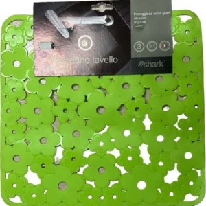 SHARK - TAPPETO PER LAVELLO FIORINO 32X32CM VERDE
