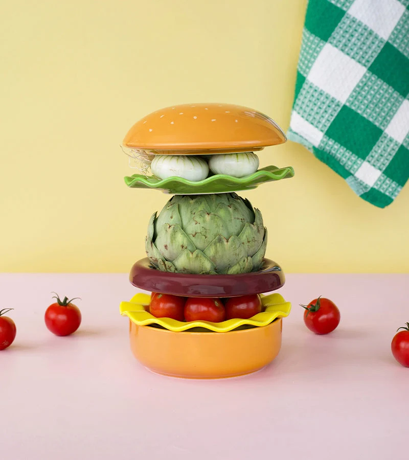 Set di piatti hamburger