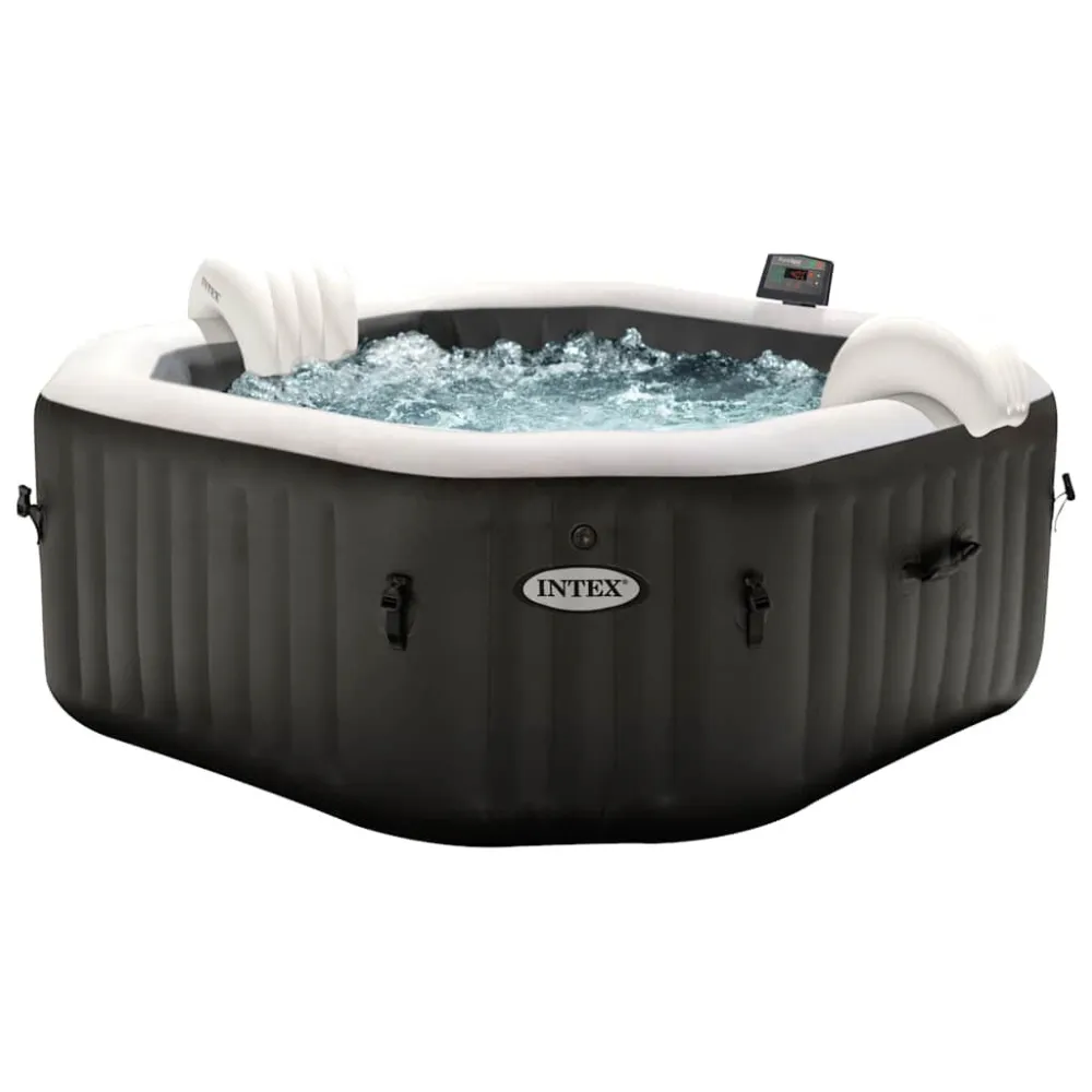 Riscaldamento Integrato Intex Vasca Idromassaggio con Getto e Bolle Ottagonale PureSpa