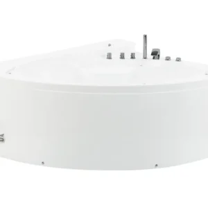 Riscaldamento Integrato Vasca da bagno bianca con idromassaggio 206 x 165 cm PELICAN
