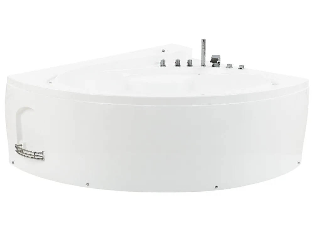 Riscaldamento Integrato Vasca da bagno bianca con idromassaggio 206 x 165 cm PELICAN