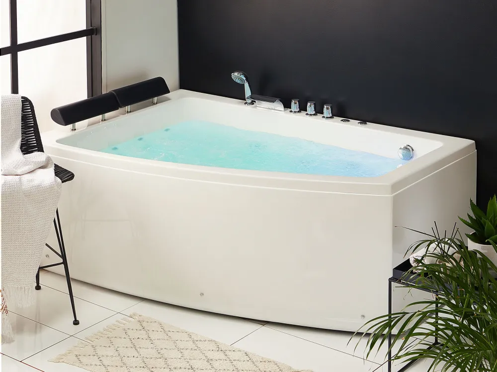 Riscaldamento Integrato Vasca da bagno con idromassaggio destra 182 x 122 cm SERRANA