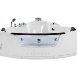 Riscaldamento Integrato Vasca idromassaggio angolare bianca LED 214 x 155 cm MARTINICA