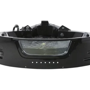 Riscaldamento Integrato Vasca idromassaggio angolare nera LED 214 x 155 cm MARTINICA
