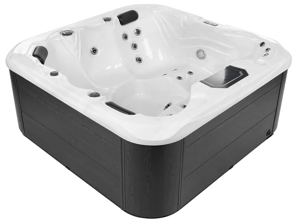 Spa Portatile Idromassaggio da esterno LED acrilico bianco grigio e argento 200 x 200 cm LASTARRIA