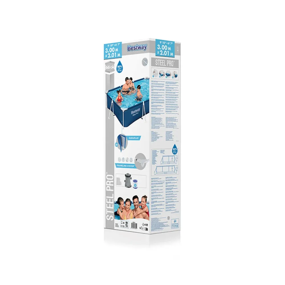 Vasca Idromassaggio Acrilica Piscina Smontabile Bestway 201 x 300 x 66 cm