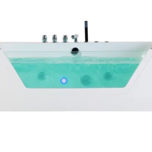 Vasca idromassaggio bianca 174 x 79 cm con LED SAMANA