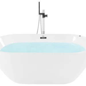 Vasca idromassaggio LED acrilico bianco 170 x 80 cm NEVIS con Sistema di Filtrazione Integrato