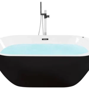 Vasca idromassaggio LED acrilico nero 170 x 80 cm NEVIS Facile Montaggio Secco
