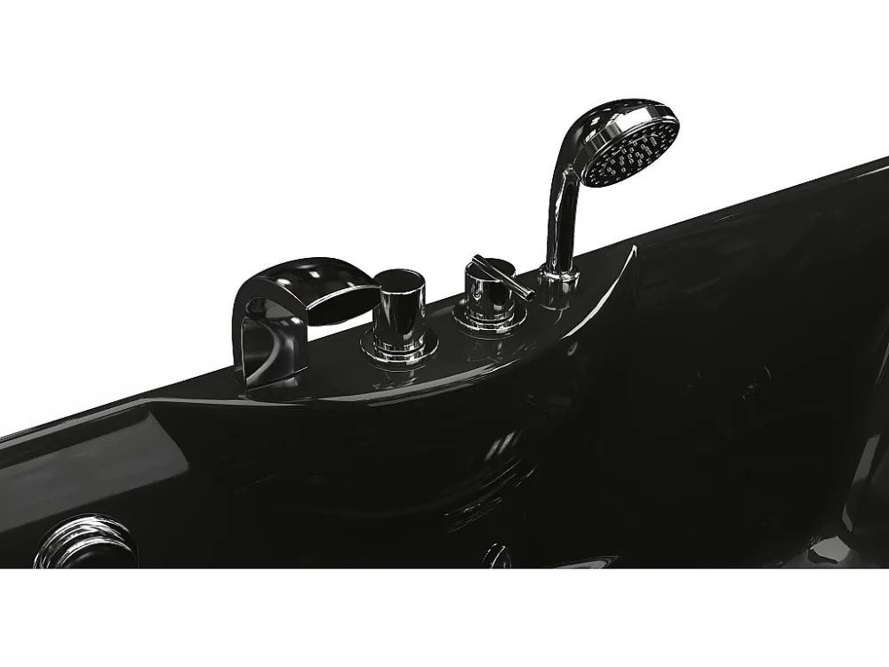 Vasca idromassaggio, 1 posto, 150 x 75 x 54,5 cm, 750W Nero Angolo destra GAVINO con Sistema di Filtrazione Integrato