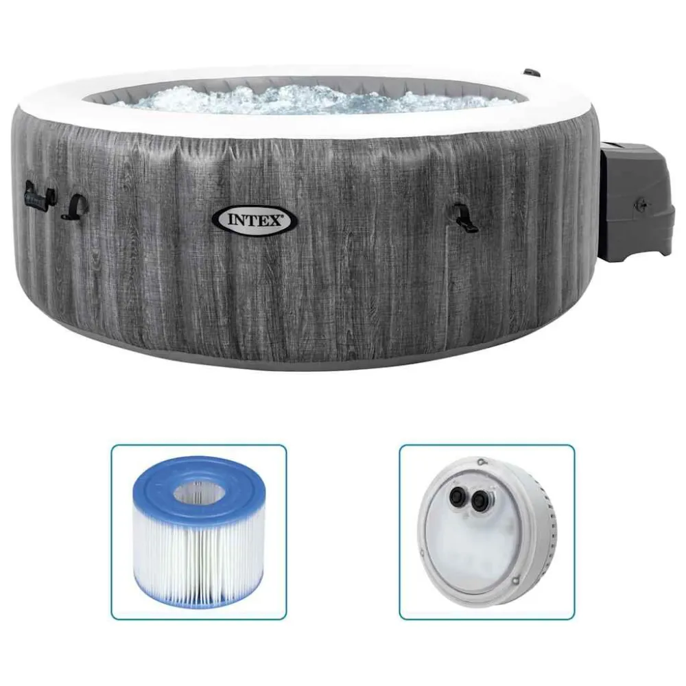 Giochi d'Acqua per Bambini Intex Vasca PureSpa Greywood LUSSO 196 cm