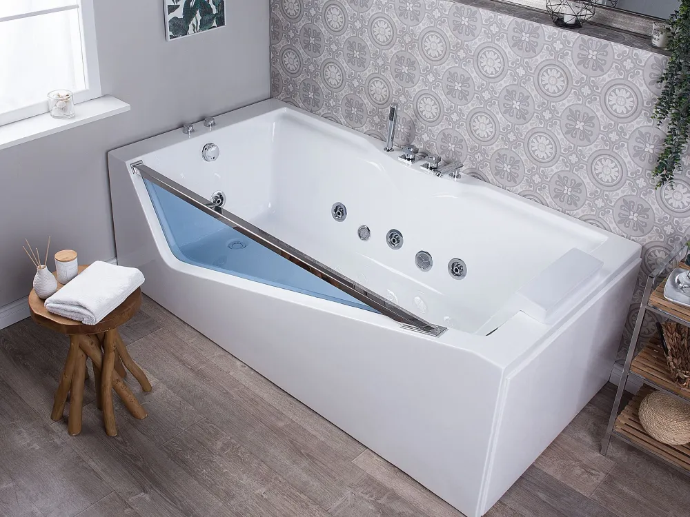 Giochi d'Acqua per Bambini Vasca da bagno idromassaggio con LED 180 x 90 cm MARQUIS