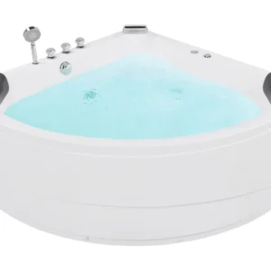 Piscina Fuori Terra Ovale Vasca da bagno idromassaggio bianca con LED 197 x 140 cm BARACOA