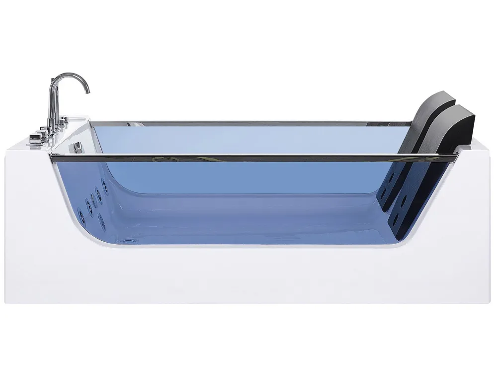 Vasca da bagno con idromassaggio e LED 180 x 120 cm CURACAO per Famiglie Numerose