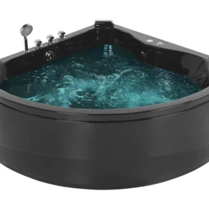 Vasca da bagno idromassaggio nera con LED 197 x 140 cm BARACOA Blu Mare