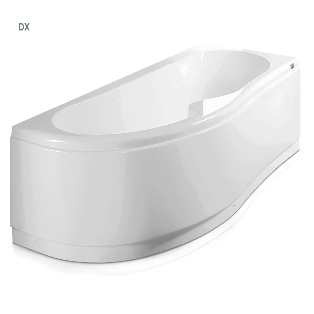 Vasca Bagno asimmetrica Curvy acrilico e Abs cm 170x70- Versione Destra