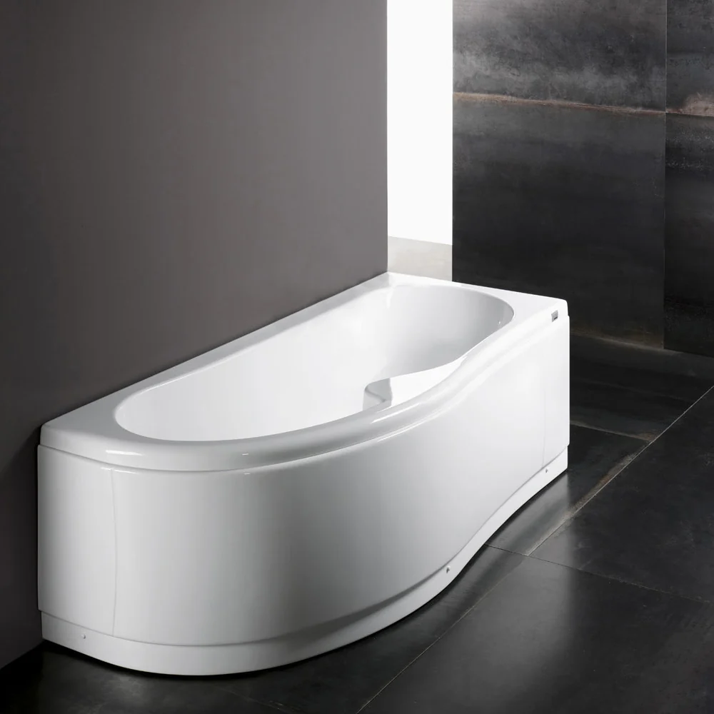 Vasca Bagno asimmetrica Curvy acrilico e Abs cm 170x70- Versione Destra