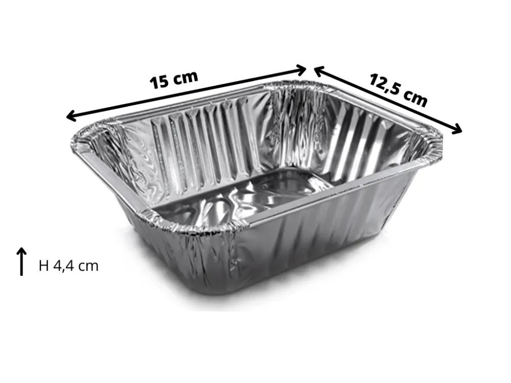 100 VASCHETTE contenitori ALLUMINIO 1 PORZIONE PER ASPORTO | R.F. DISTRIBUZIONE