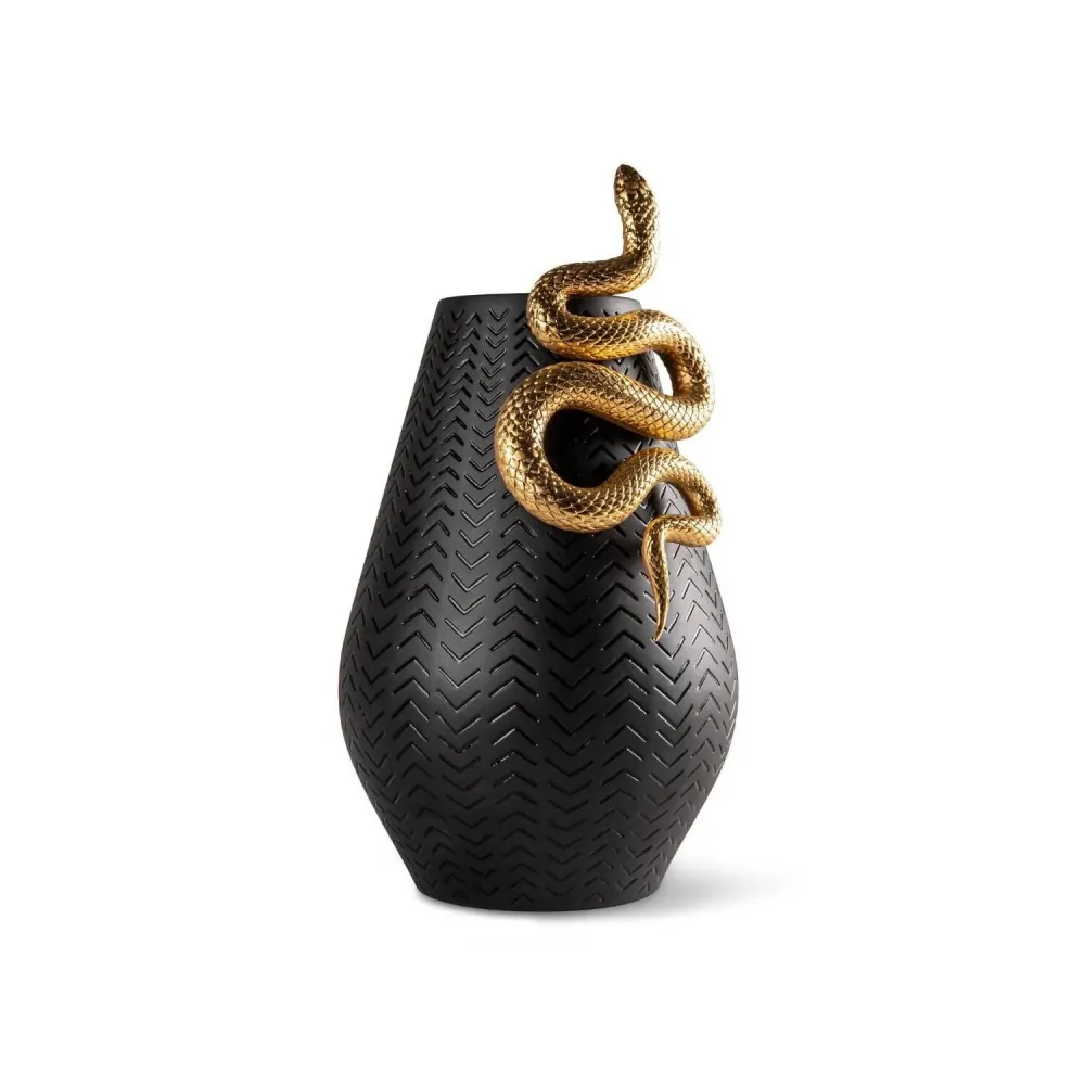 LLADRO' Vaso Snakes 42x24cm Porcellana