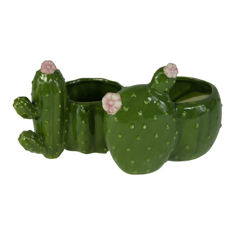 Vasetto Cactus Ceramica Verde