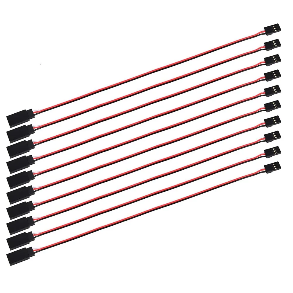 Cavo di prolunga del servo 10pc Cavo di collegamento 320mm 12,59 pollici Cavo 3 pin Cavo maschio femmina JR Plug per Aerop...