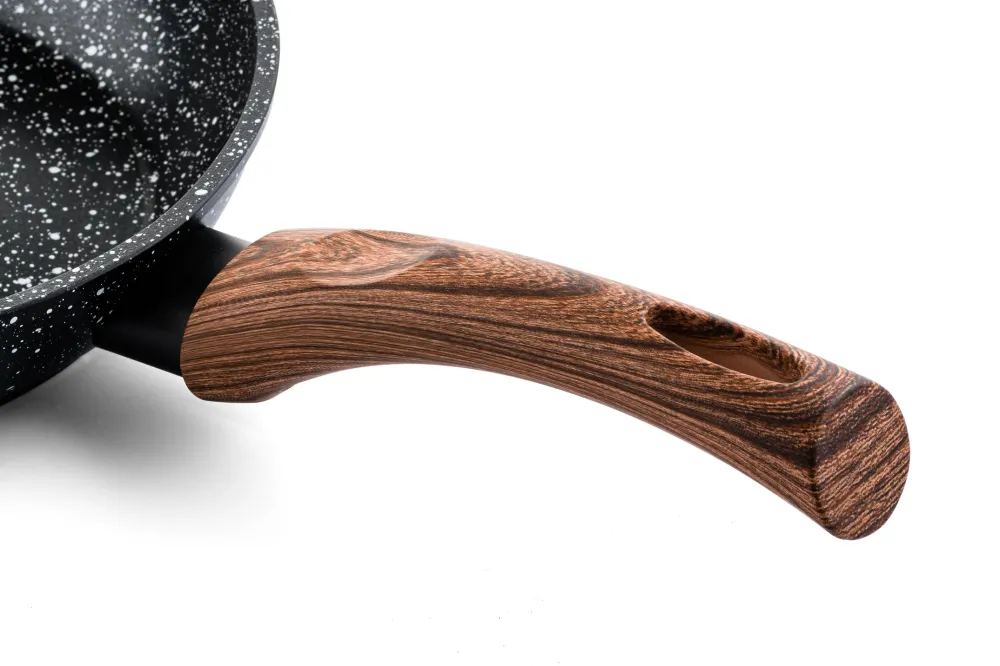 Westinghouse Padella Wok 30 cm Legno di Marmo Nero