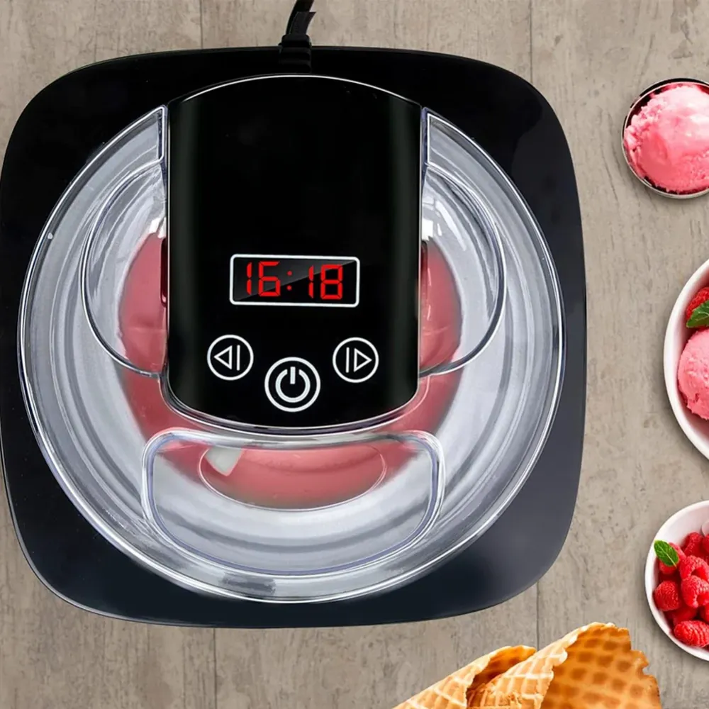 Macchina per il Gelato Gelatiera 2L 12 W Acciaio Inox per Yougurt, Sorbetto
