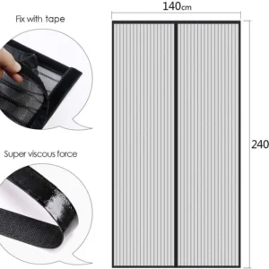 Zanzariera Magnetica Porta Finestra 140 x 240cm Resistente Traspirante Tenda Zanzariere Calamita Elegante Zanzariera Porta...